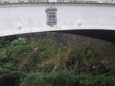 Plaque on the footbridge over the River Carron in Stonehave,