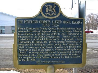 The Reverend Charles Alfred Marie Paradis 1848-1926