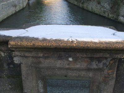 River Windrush seen over Witney Bridge, Bridge Street