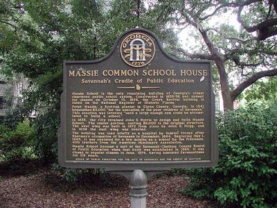 Massie Common School House Savannah's Cradle of Public Education