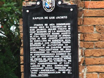 Chapel of San Jacinto historical marker