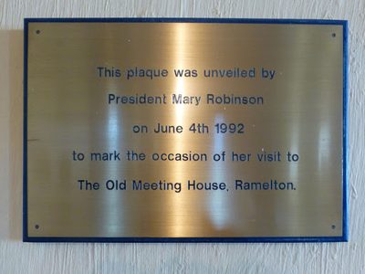 Plaque, Presbyterian Meeting House