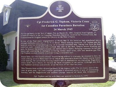 Cpl Frederick G. Topham, Victoria Cross