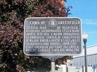 Town of Greenfield Historical Marker