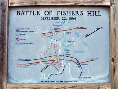 Map of the Battle of Fishers Hill