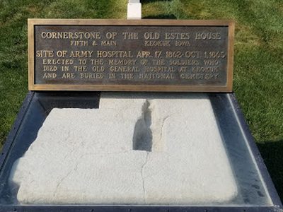 Cornerstone of the old Estes House