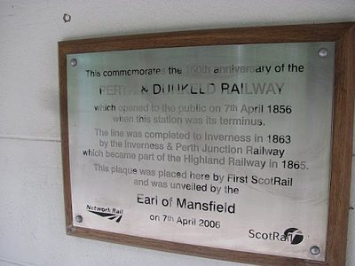 Plaque, Dunkeld and Birnam Station