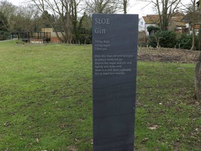 Sloe Gin recipe plaque