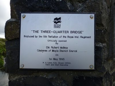 Plaque, "The Three-Quarter Bridge"