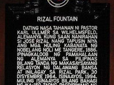 Rizal Fountain historical marker