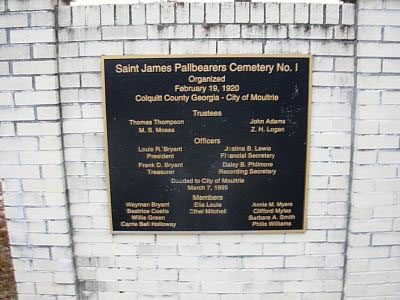 Saint James Pallbearers Cemetery No. I