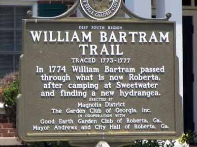 William Bartram Trail Traced 1773-1777