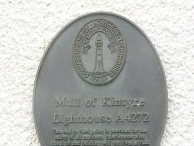 Plaque on Mull of Kintyre Lighthouse
