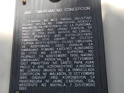 Concepcion Church historical marker