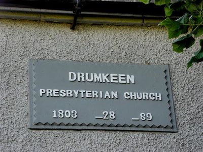 Plaque, Drumkeen Presbyterian Church