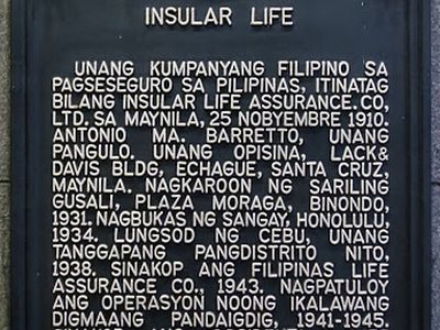 Insular Life historical marker