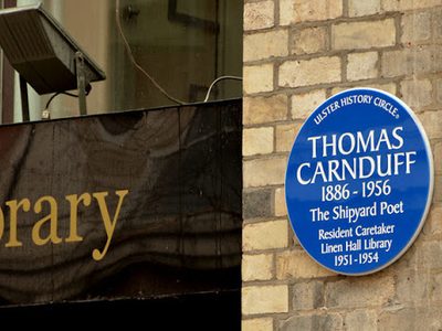 Thomas Carnduff plaque, Belfast