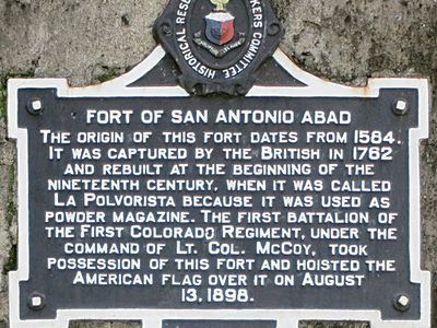 Fort of San Antonio Abad historical marker