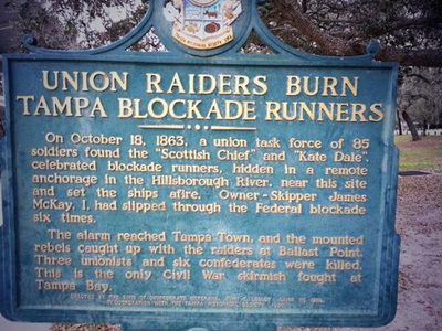 Union Raiders Burn Tampa Blockade Runners