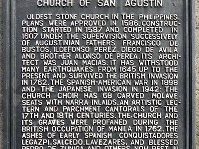 Church of San Agustin historical marker