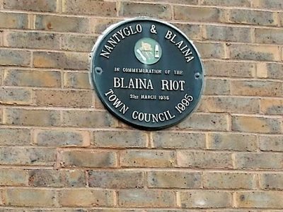Blaina Riot plaque