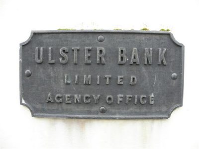Plaque, Ulster Bank Limited Agency Office