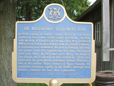 The Wilberforce Settlement 1830