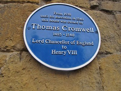 Sir Thomas Cromwell : Blue Plaque on Anne of Cleves House