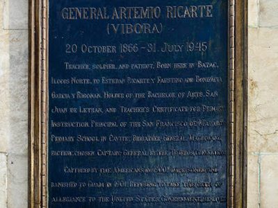 General Artemio Ricarte (Vibora) historical marker