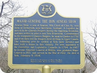 Major-General The Honourable Aeneas Shaw