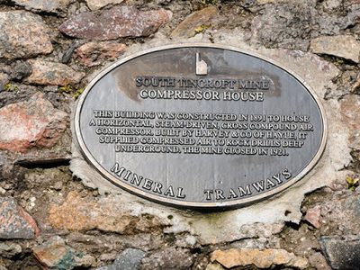 Plaque, Compression House, South Tincroft Mine