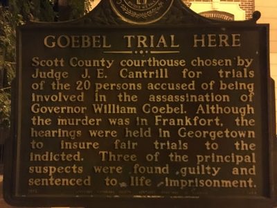 GOEBEL TRIAL HERE