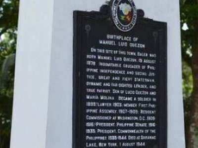 Birthplace of Manuel Luis Quezon historical marker