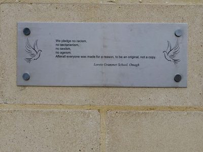 Peace pledge, Loreto Grammar School, Omagh