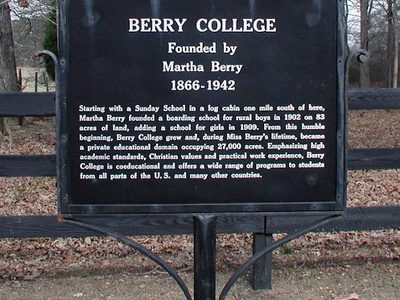 Berry College Founded By Martha Berry 1866-1942