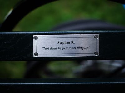 Stephen R. Not Dead He Just Loves Plaques