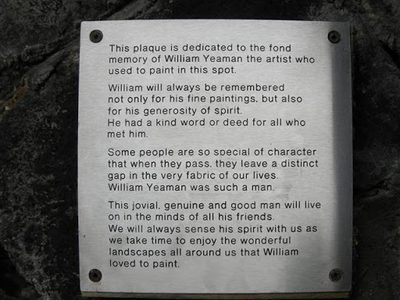 Inscribed plaque, William Yeaman
