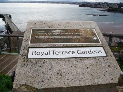 Plaque at the Royal Terrace Gardens, Torquay