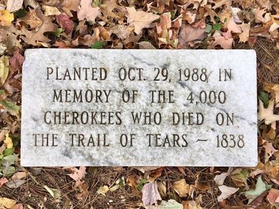In Memory of the 4,000 Cherokees Who Died on the Trail of Tears