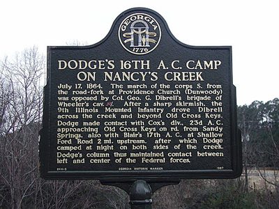 Dodge's 16th A.C. Camp On Nancy's Creek