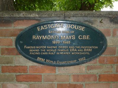 Raymond Mays plaque