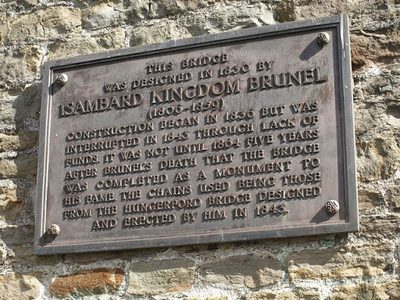 Plaque to Brunel, Clifton Suspension Bridge