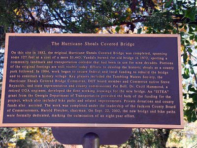 The Hurricane Shoals Covered Bridge