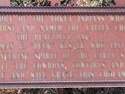 In Memory of the Yokut Indians