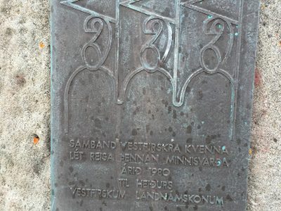In honor of the women settlers of the Westfjords