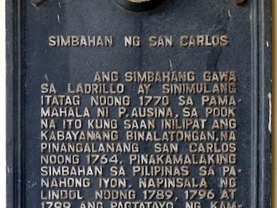 Church of San Carlos historical marker