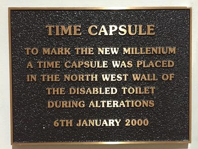 In the North West Wall of the Disabled Toilet