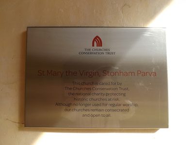 Plaque in St.Mary the Virgin Church