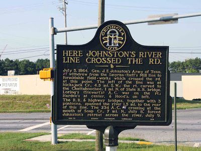 Here Johnston's River Line Crossed the Road