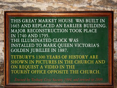 Great Market House information board, Tetbury